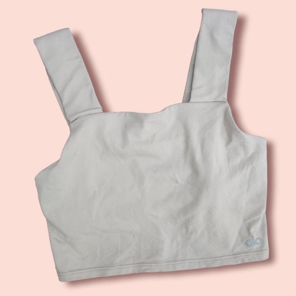 Alo Sandstone Bind Fitted Bra Tank - Picture 2 of 6